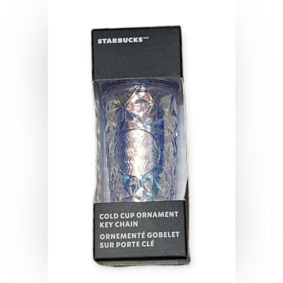 2023 Starbucks Holiday Diamond Iridescent Cold Cup Christmas Ornament Keychain - Picture 1 of 4